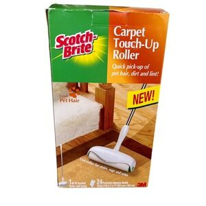 Scotch-Brite Carpet Touch-Up Roller Starter‎ Pack Lint Roller Stairs Rugs Pets